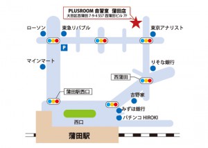 自習室蒲田店の地図